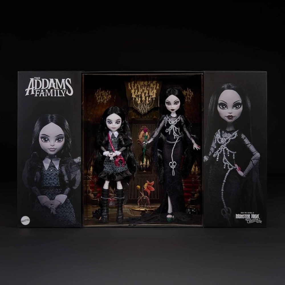 Mattel Creations NIB Monster High Skullector Addams Family Doll Two Pack
